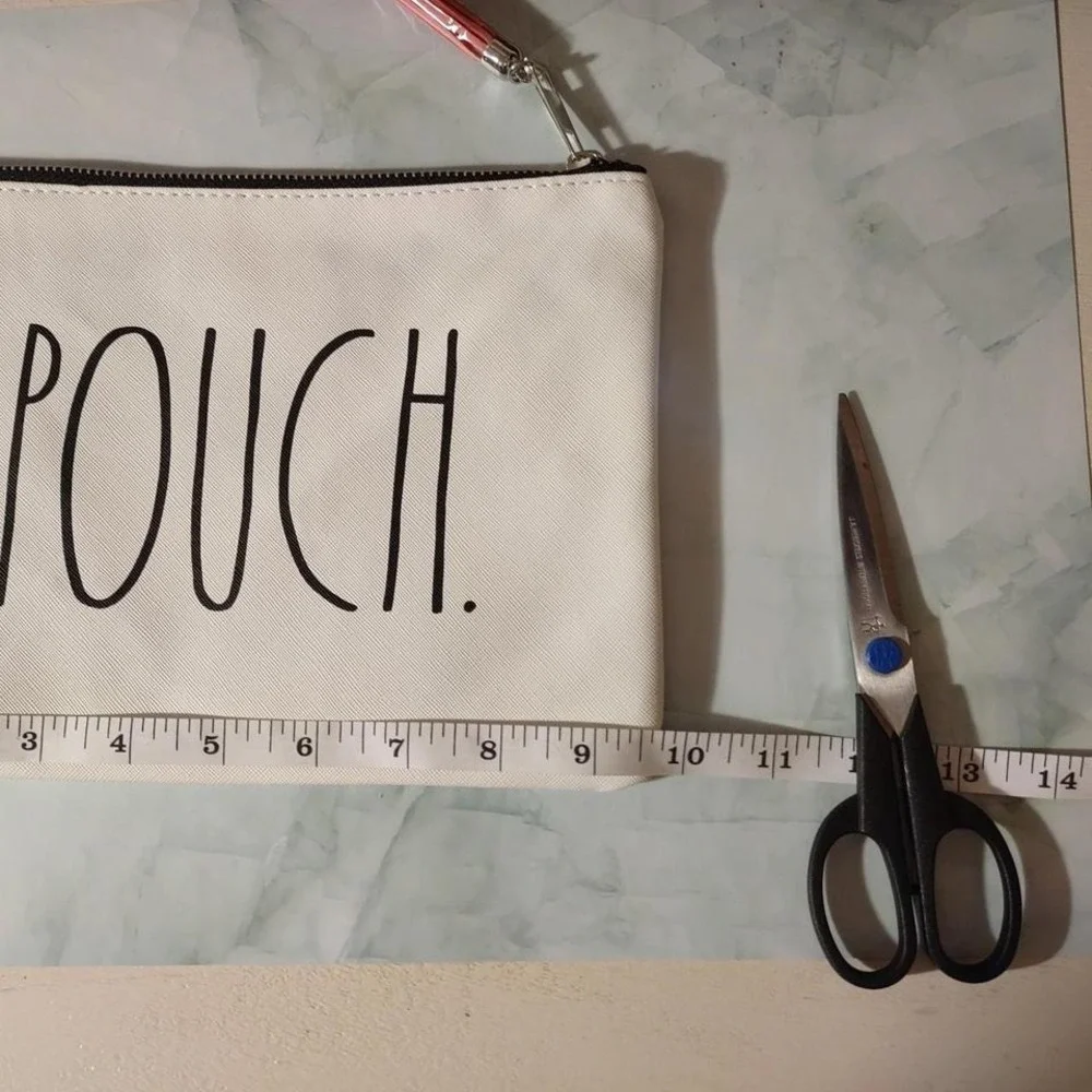 RAE DUNN zippered pouch lot of‎ 2 makeup stash treat pouches